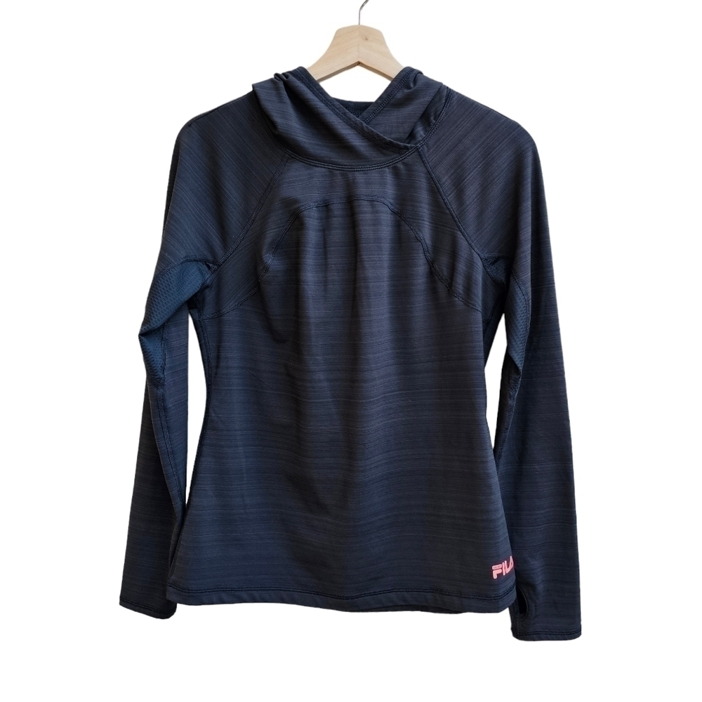 Fila Performance Long Sleeve Top Pullover Thumb Holes Space Dye Tag M Fits S